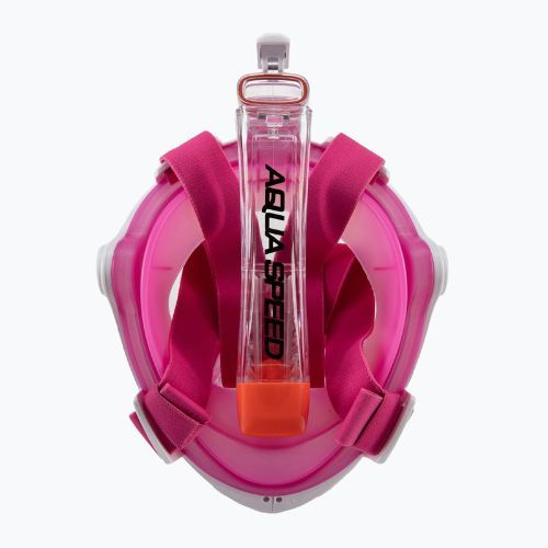Maska pełnotwarzowa do snorkelingu damska AQUA-SPEED Spectra 2.0 biała/różowa
