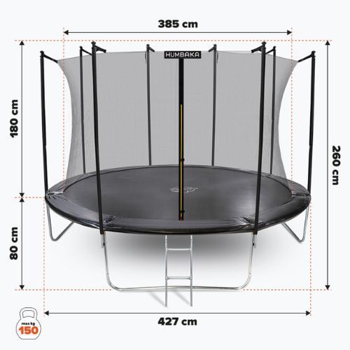 Trampolina ogrodowa HUMBAKA Eco 427 cm