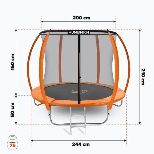Trampolina ogrodowa HUMBAKA Super 244 cm