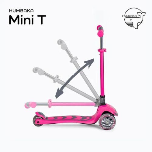 Hulajnoga trójkołowa dziecięca HUMBAKA Mini T różowa