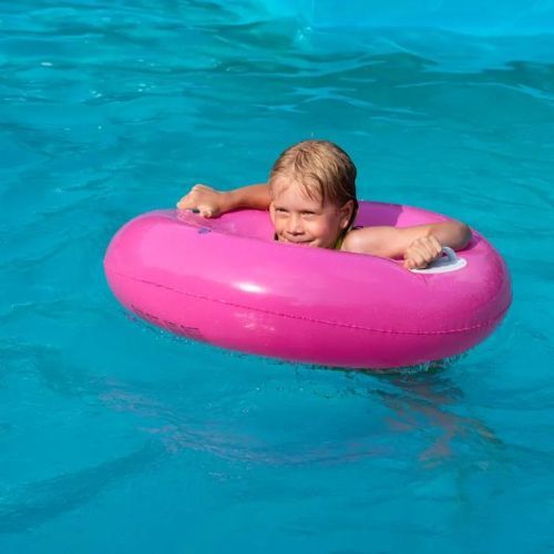 Koło do pływania dziecięce AQUASTIC ASR-076P różowe