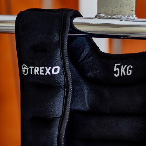 Kamizelka treningowa z obciążeniem TREXO WV-05 5 kg czarna