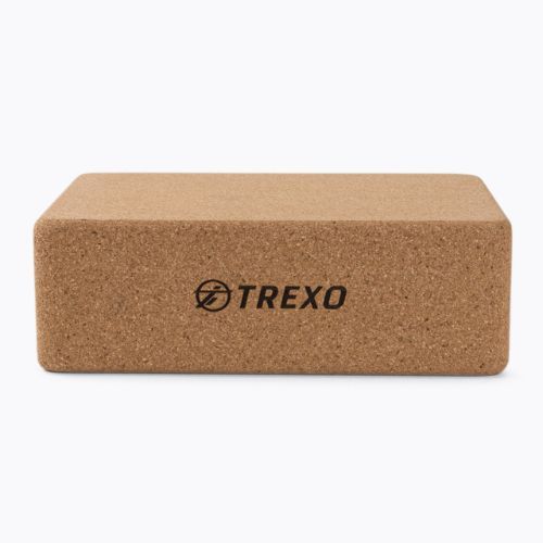 Kostka do jogi TREXO YB-75 brązowa