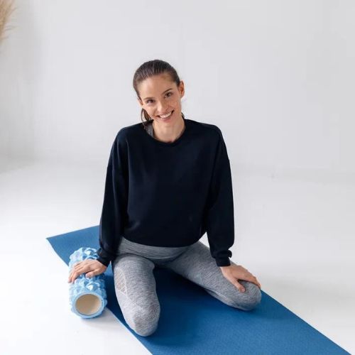 Roller do masażu XTREXO z wypustkami niebieski