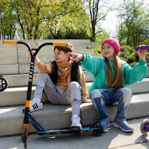 Hulajnoga freestylowa dziecięca ATTABO EVO 1.0 niebieska