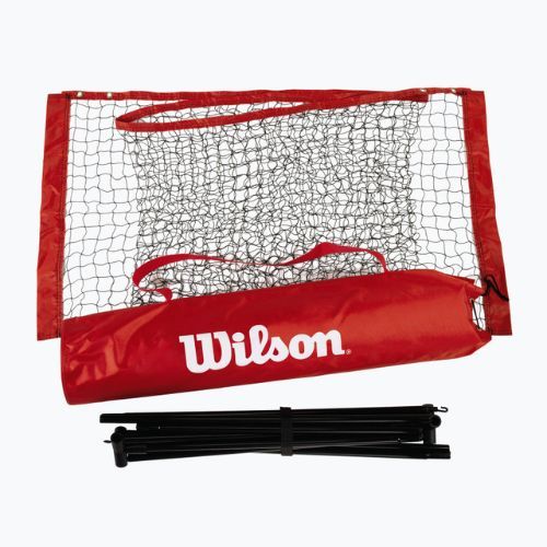 Siatka do tenisa ziemnego/badmintona Wilson Starter Ez Tennis Net 3.2 m black/red