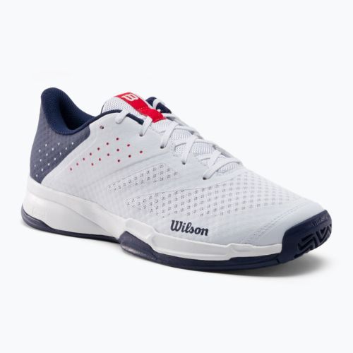 Buty do tenisa męskie Wilson Kaos Stroke 2.0 white/peacoat/wilson red