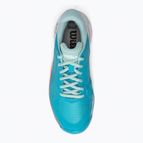 Buty do tenisa damskie Wilson Rush Pro Ace Clay W scuba blue/white/fiery coral tn