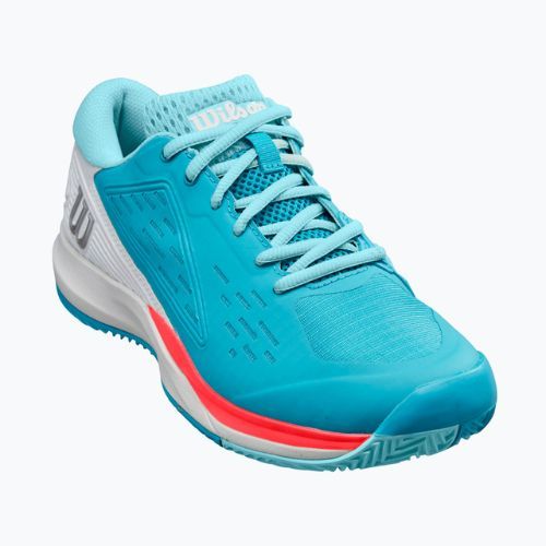 Buty do tenisa damskie Wilson Rush Pro Ace Clay W scuba blue/white/fiery coral tn