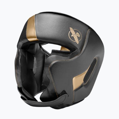 Kask bokserski Hayabusa T3 Chinless Boxing black/gold