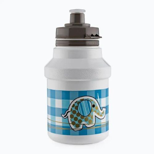 Bidon rowerowy z koszykiem dziecięcy Polisport Elephant+ 300 ml white/blue