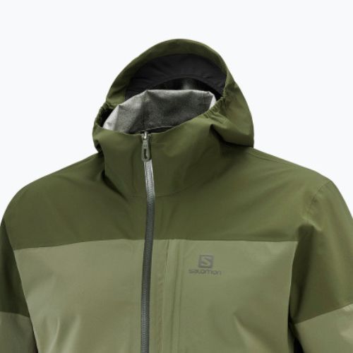 Kurtka przeciwdeszczowa męska Salomon Outrack 2.5L olive night/forest