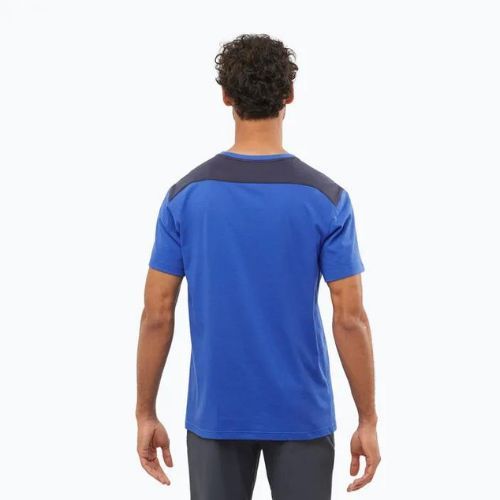 Koszulka trekkingowa męska Salomon Essential Colorbloc nautical blue