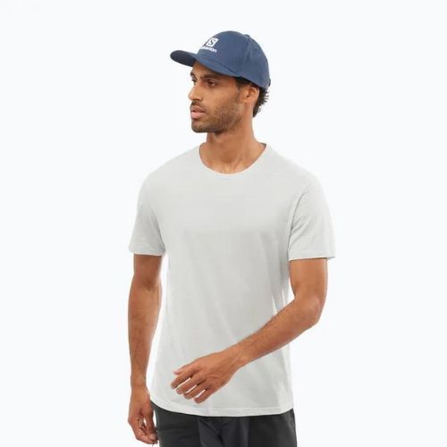 Koszulka trekkingowa męska Salomon Essential Colorbloc white