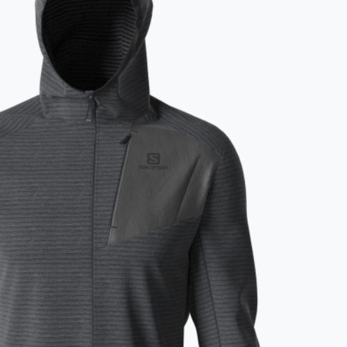Bluza trekkingowa męska Salomon Outline FZ Hoodie black