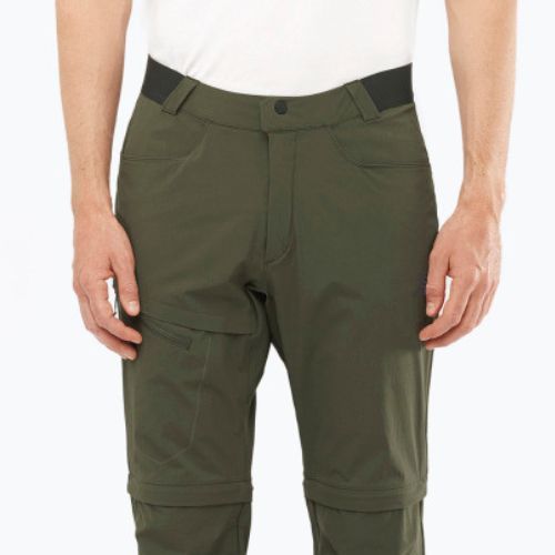 Spodnie trekkingowe męskie Salomon Wayfarer Zip Off forest