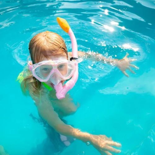 Zestaw do snorkelingu dziecięcy AQUASTIC MSFK-01SR różowy