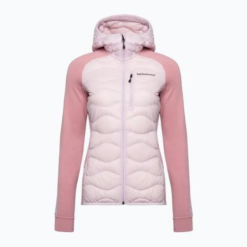 Kurtka hybrydowa damska Peak Performance Helium Down Hybrid Hood cold blush