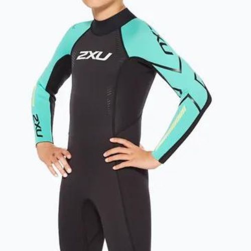 Pianka triathlonowa dziecięca 2XU Propel 3 mm black/oasis