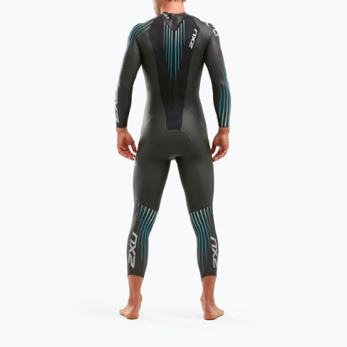Pianka triathlonowa męska 2XU Propel:1 5 mm black/blue ombre