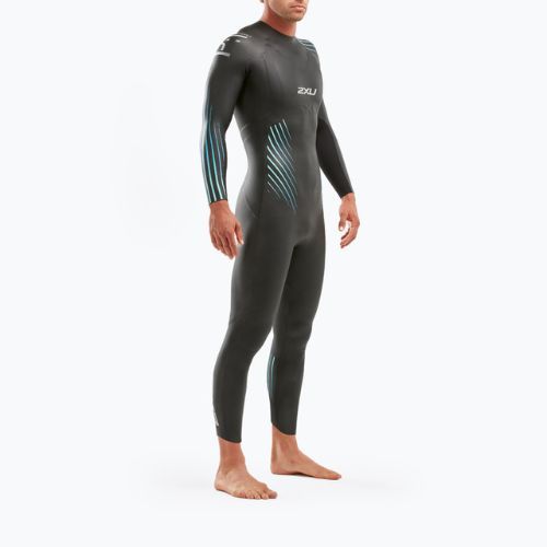 Pianka triathlonowa męska 2XU Propel:1 5 mm black/blue ombre