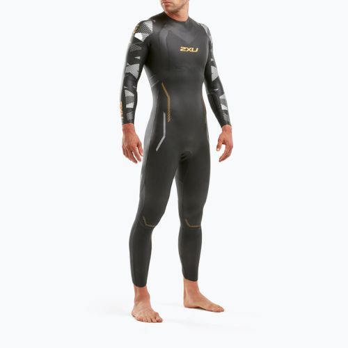 Pianka triathlonowa męska 2XU Propel:2 5 mm black/orange fizz