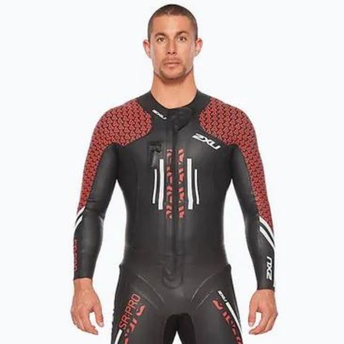 Pianka triathlonowa męska 2XU Swimrun PRO 8 mm black/flame scarlet