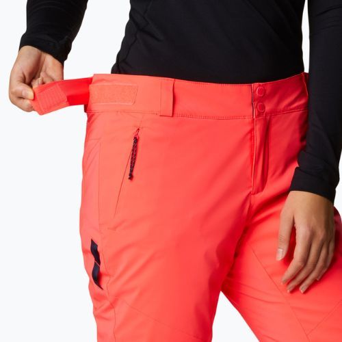 Spodnie narciarskie damskie Columbia Backslope II Insulated neon sunrise