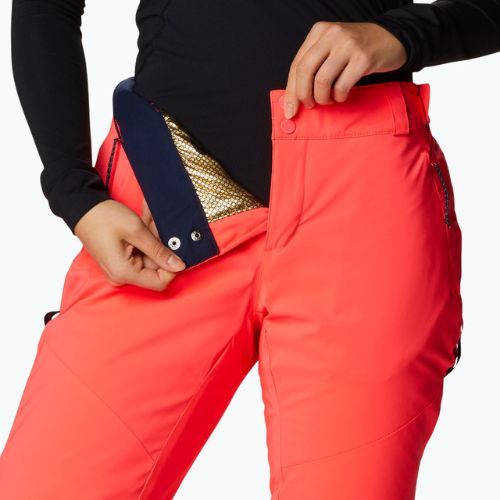 Spodnie narciarskie damskie Columbia Backslope II Insulated neon sunrise