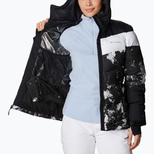 Kurtka narciarska damska Columbia Abbott Peak Insulated white lookup print/black/white