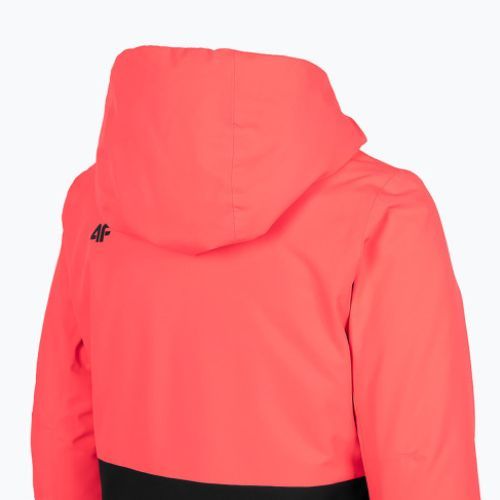 Kurtka narciarska dziecięca 4F JKUDN001 coral neon
