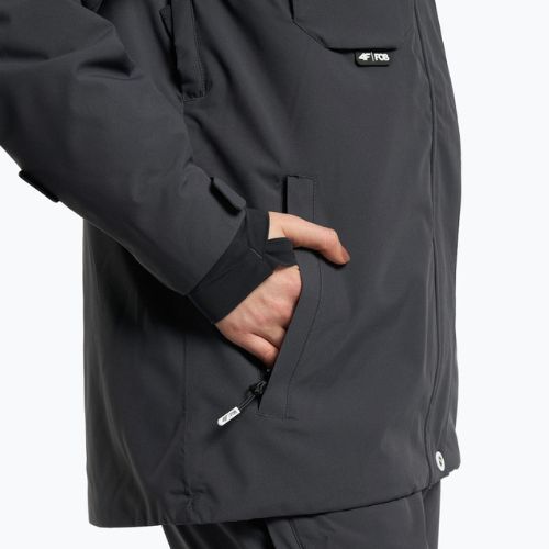 Kurtka snowboardowa damska 4F KUDS001 dark/grey