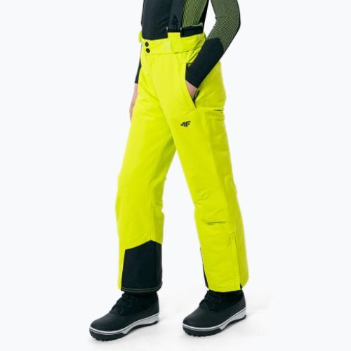 Spodnie narciarskie dziecięce 4F JSPMN001 canary green