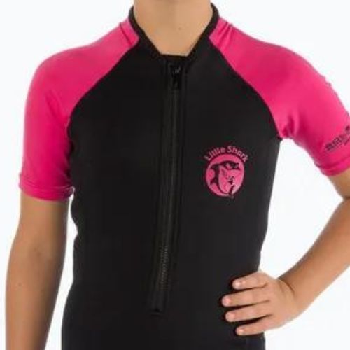 Pianka do pływania dziecięca Cressi Little Shark 2 mm black/pink