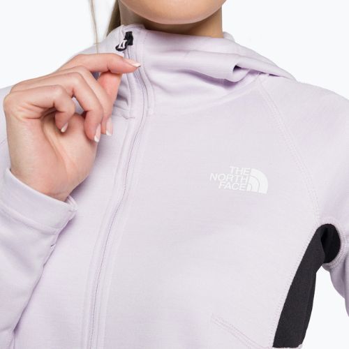 Bluza trekkingowa damska The North Face AO Midlayer FZ Hoodie lavender fog/white heather/black