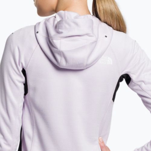 Bluza trekkingowa damska The North Face AO Midlayer FZ Hoodie lavender fog/white heather/black