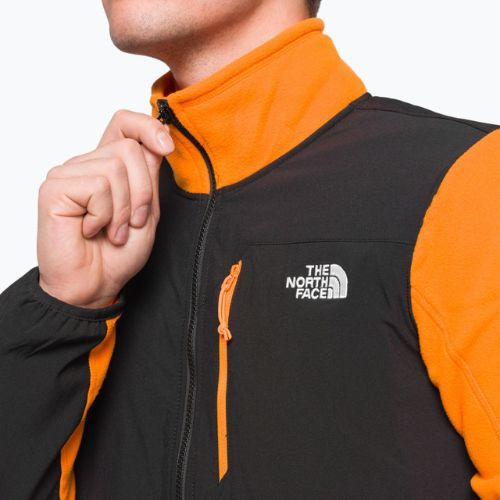 Bluza polarowa męska The North Face Glacier Pro FZ czarno-pomarańczowa NF0A5IHS7Q61