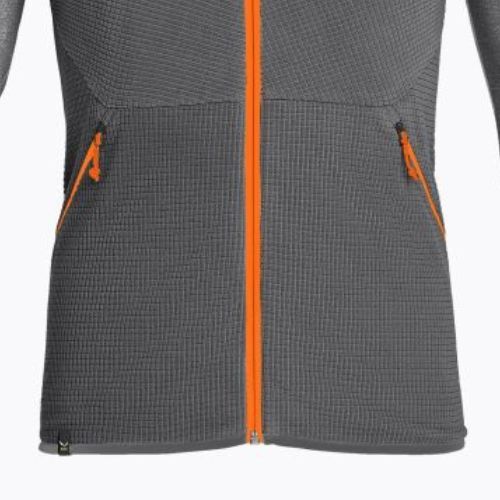 Bluza trekkingowa męska Salewa Puez Hybrid PL FZ onyx melange/fluo orange