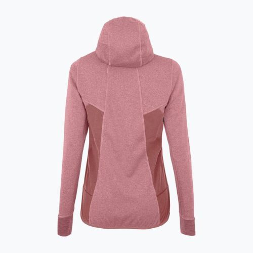 Bluza trekkingowa damska Salewa Puez Hybrid PL FZ Hoody mauvemood melange/fluo coral