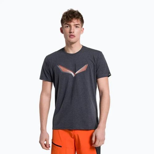 Koszulka trekkingowa męska Salewa Lines Graphic Dry premium navy melange