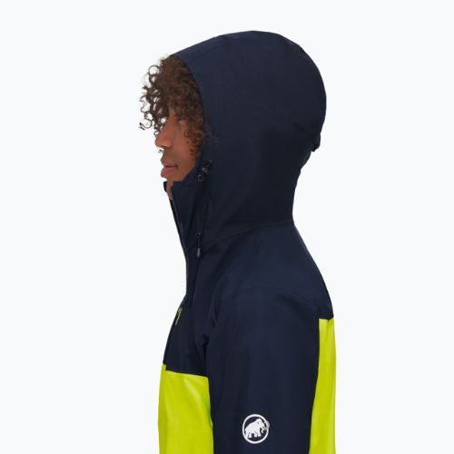 Kurtka przeciwdeszczowa męska Mammut Convey Tour HS Hooded highlime/marine