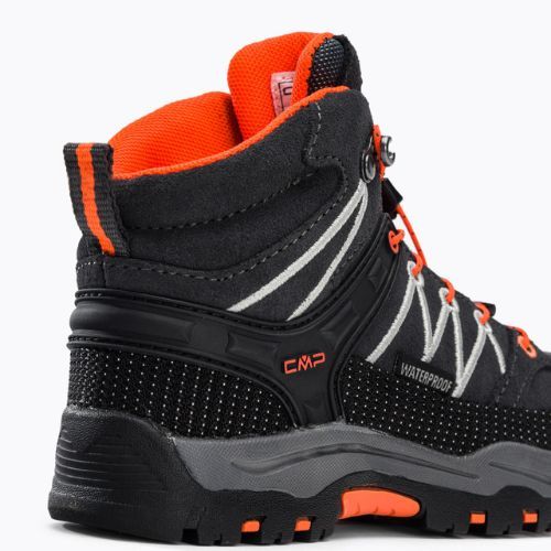 Buty trekkingowe dziecięce CMP Rigel Mid Wp antracite/flash orange