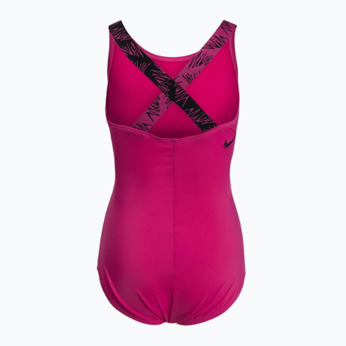 Strój pływacki jednoczęściowy dziecięcy Nike Crossback pink