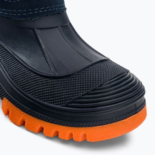 Śniegowce dziecięce CMP Ahto Snowboots Wp black blue/orange fluo