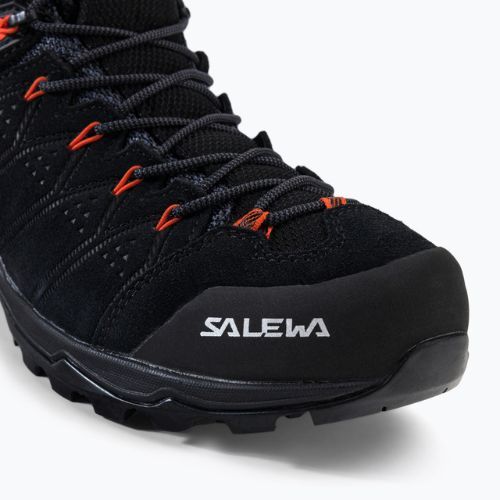 Buty trekkingowe męskie Salewa Alp Mate Mid WP black out/fluo orange