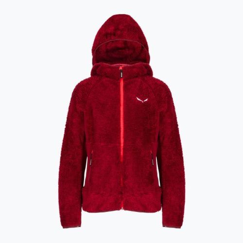 Bluza polarowa dziecięca Salewa Puez Highloft 2 PL Hooded syrah/fluo coral