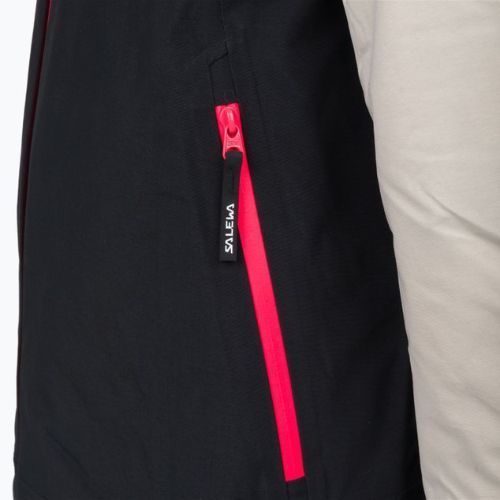 Kurtka narciarska dziecięca Salewa Sella PTX/TWR oatmeal/black out/fluo coral