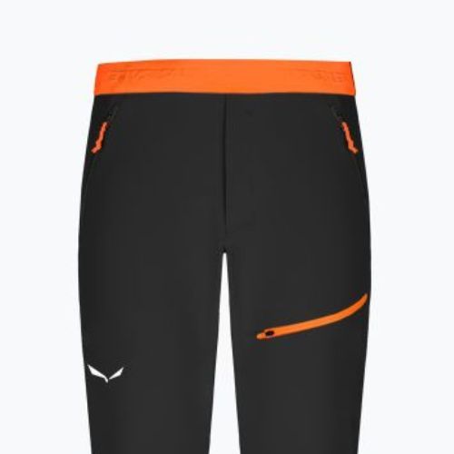Spodnie softshell męskie Salewa Sella DST Lights black out/fluo orange