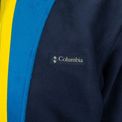 Bluza polarowa męska Columbia Back Bowl Full Zip collegiate navy/brt indigo/laser lemon