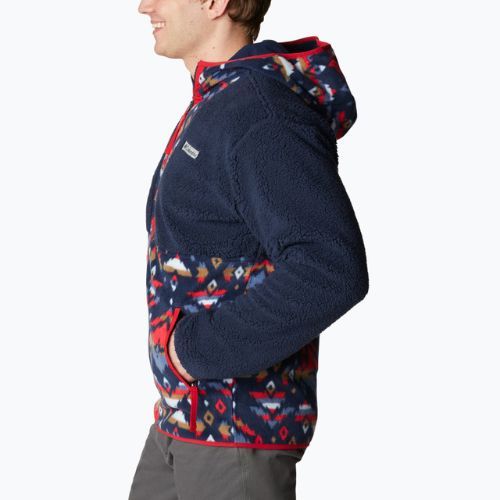 Bluza polarowa męska Columbia Backbowl Sherpa coll navy/coll navy rocky mtn print